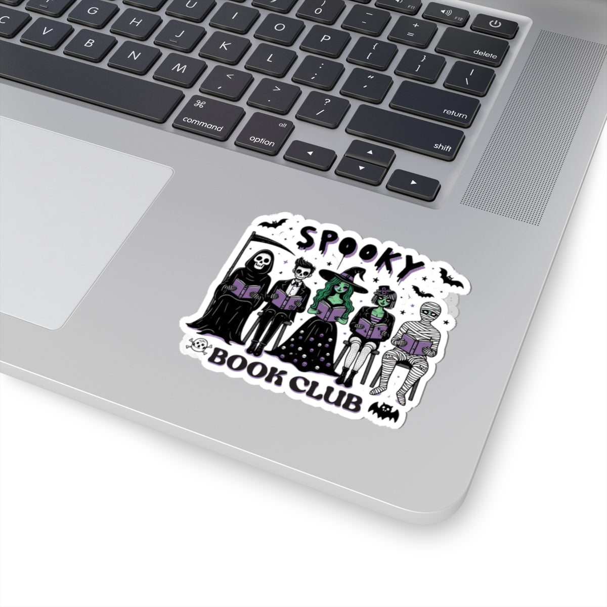 Spooky Book Club Sticker - Kiss-Cut Stickers, Halloween Sticker, Cute Book Club Design, Spooky Sticker, Decorative Sticker for Journals