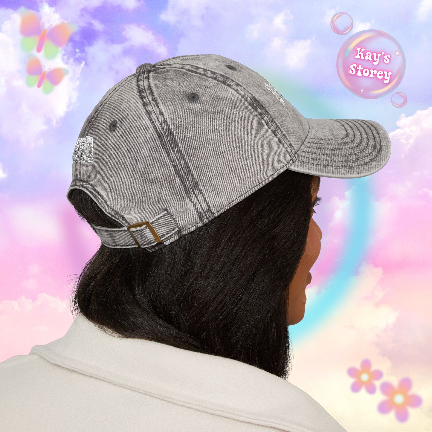 Bookish Embroidered Vintage Cap