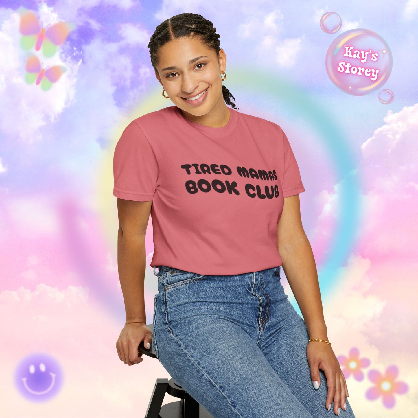 Tired Mamas Book Club Comfort Colors T-Shirt