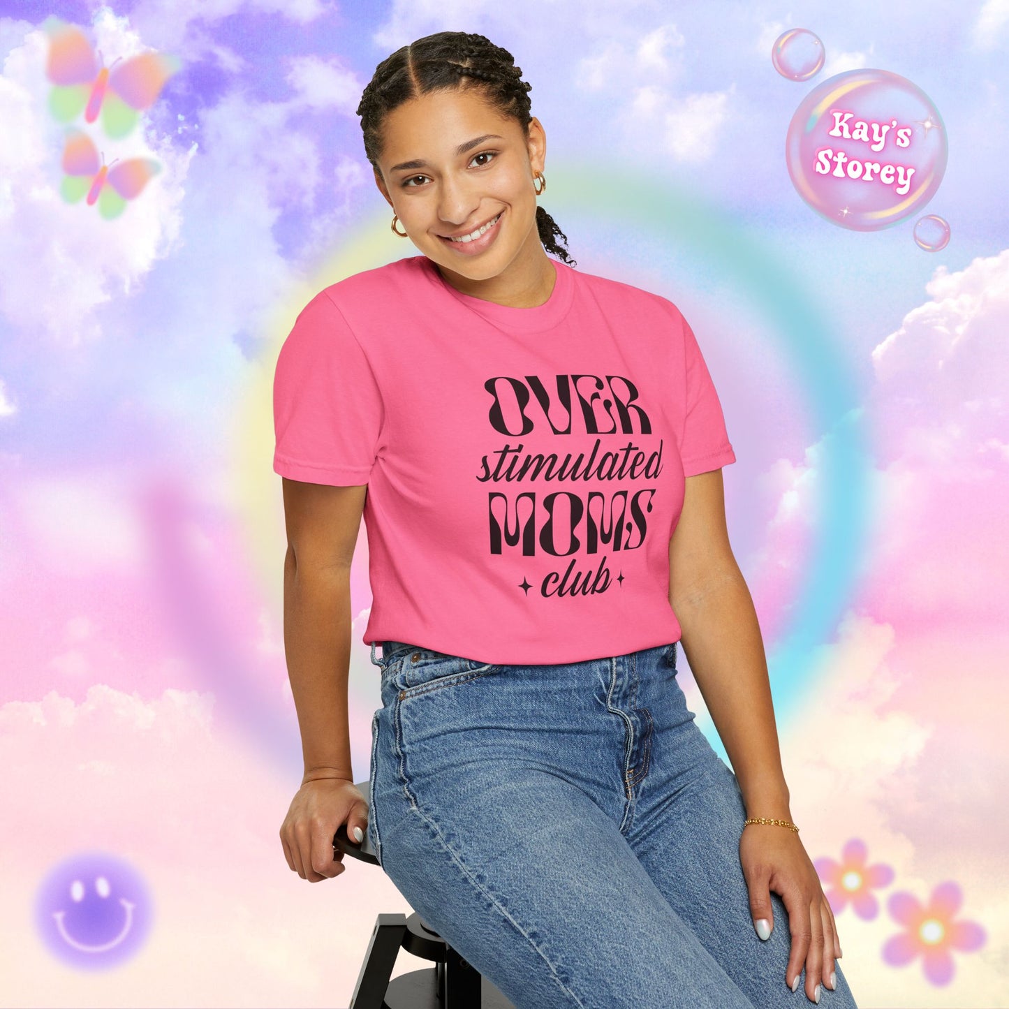 Overstimulated Moms Club Comfort Colors T-Shirt