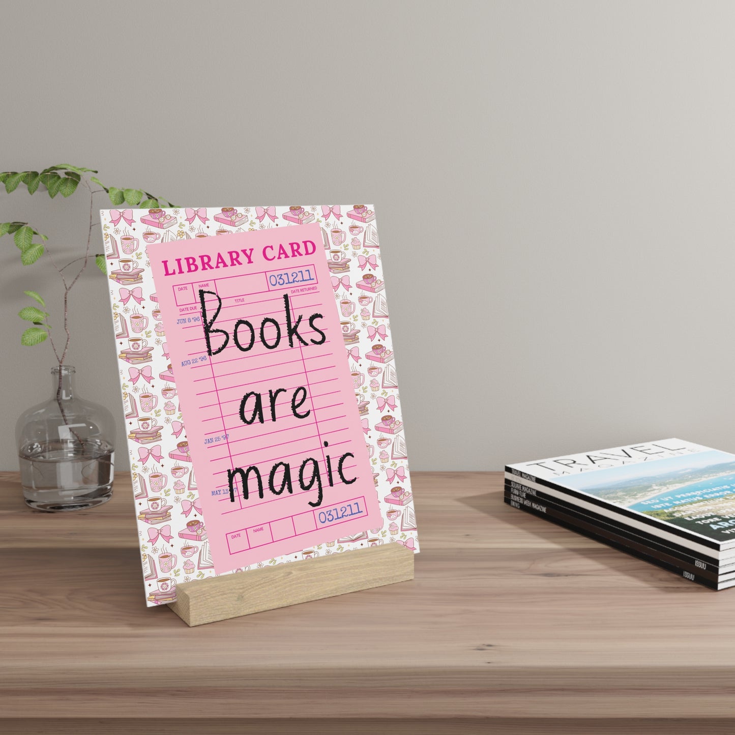 Books Are Magic Bookshelf Decor with Stand