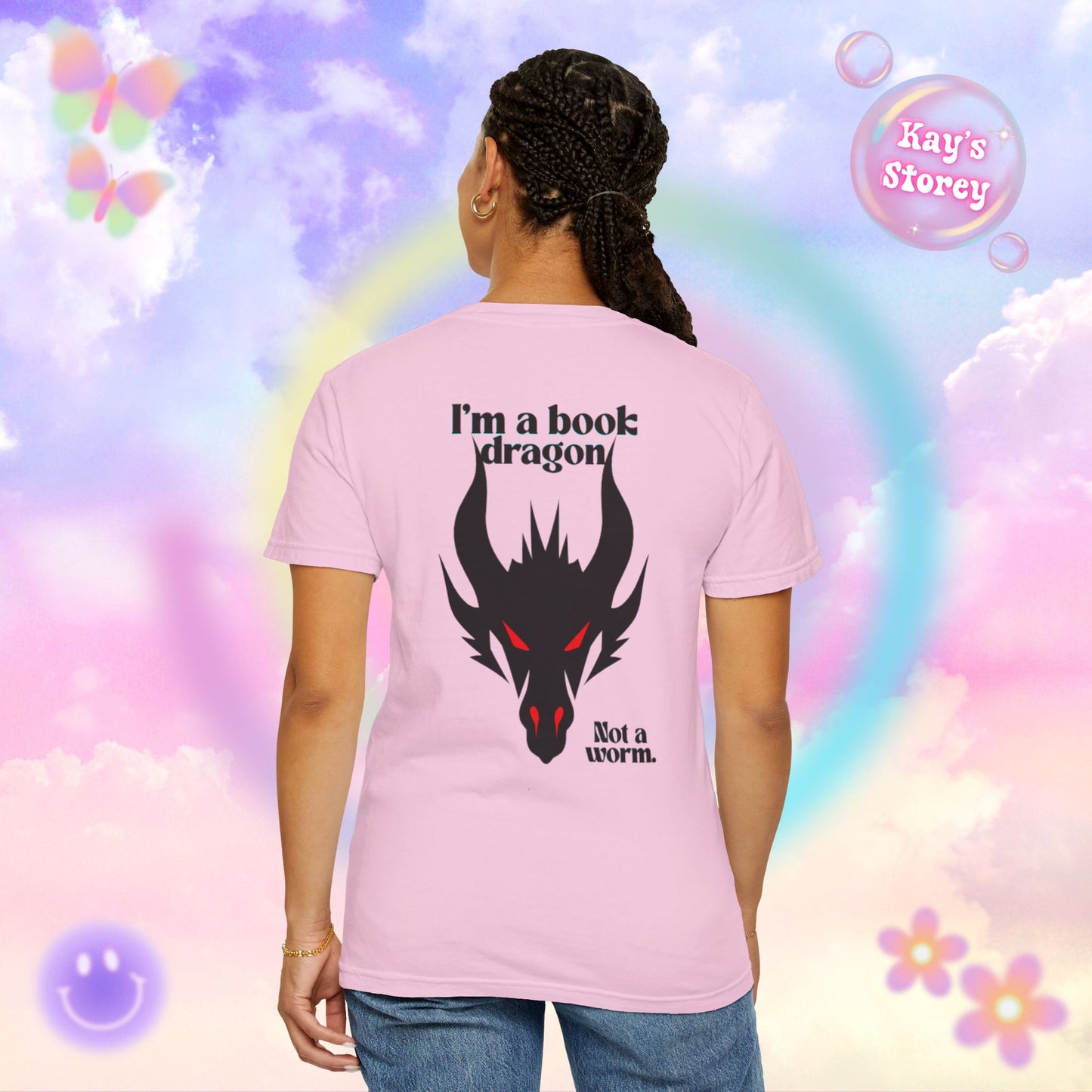 Book Dragon Red Comfort Colors T-Shirt