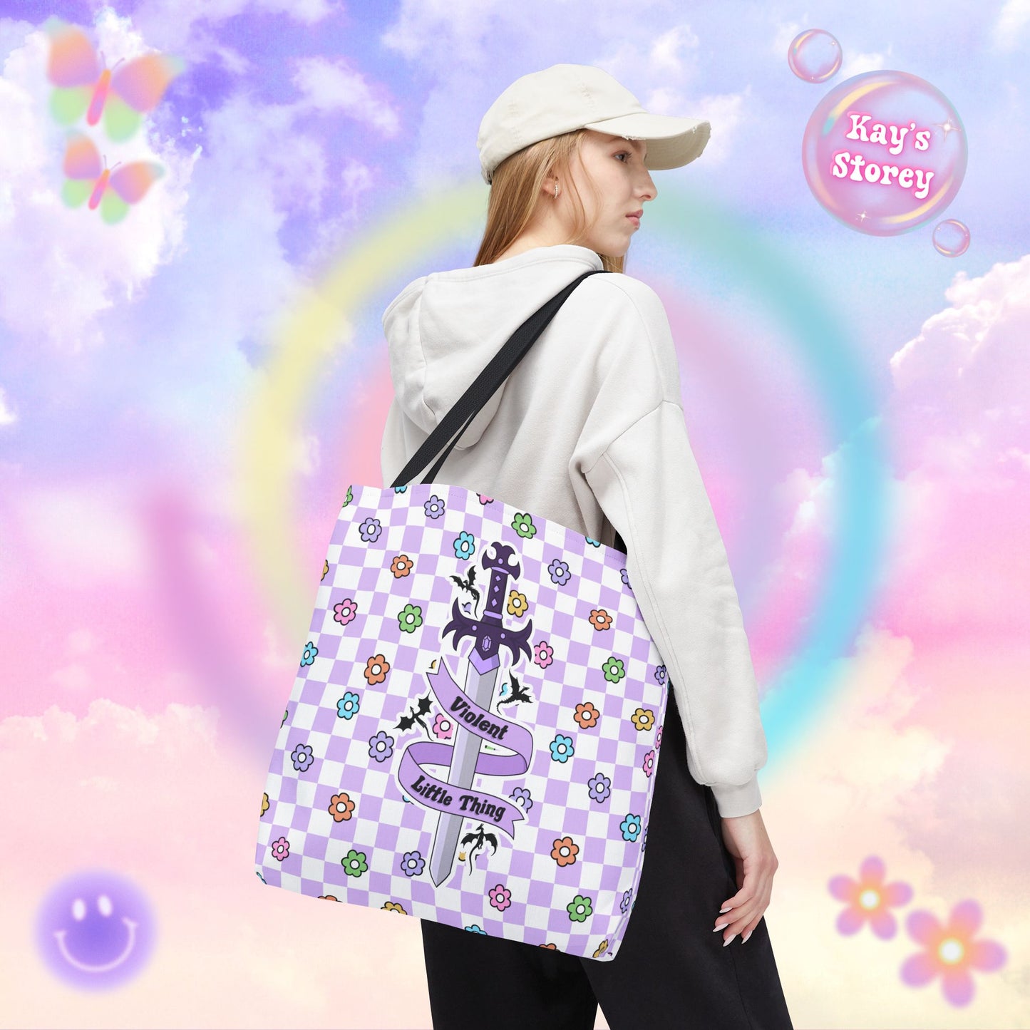Purple Violent Little Thing Tote Bag