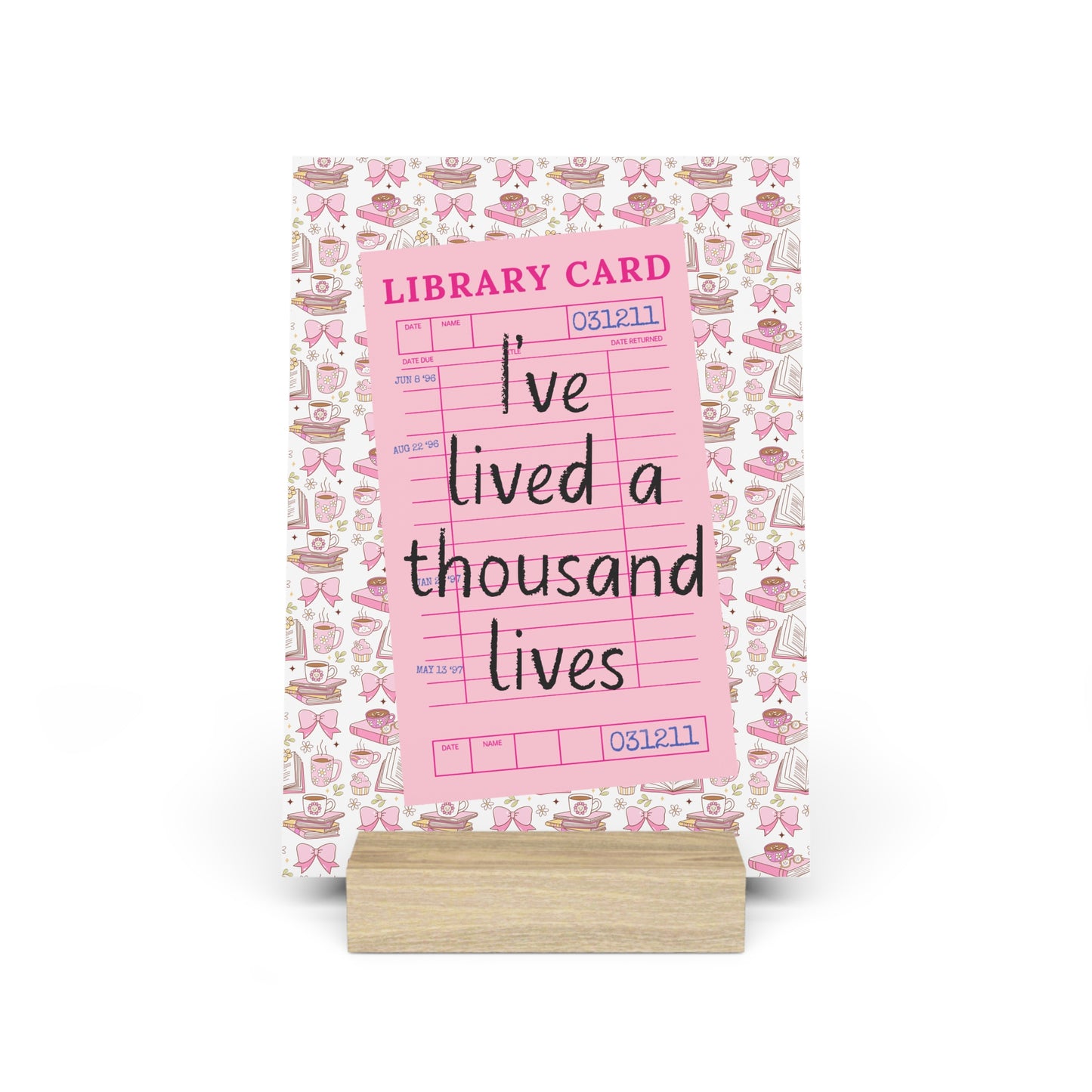 I've Lived a Thousand Lives Bookshelf Decor with Stand