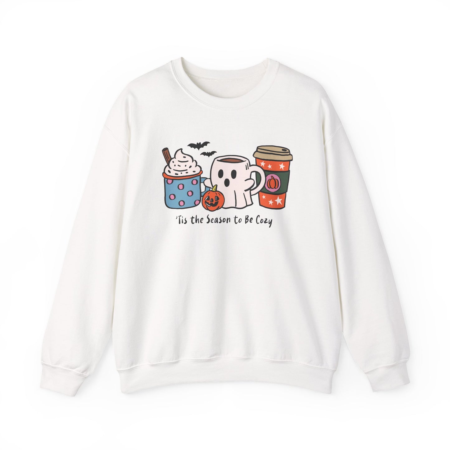 Tis the Season to be Cozy Sweatshirt, Long Sleeve Shirt for Spooky Season Bookish Gift,  Halloween Reading Apparel