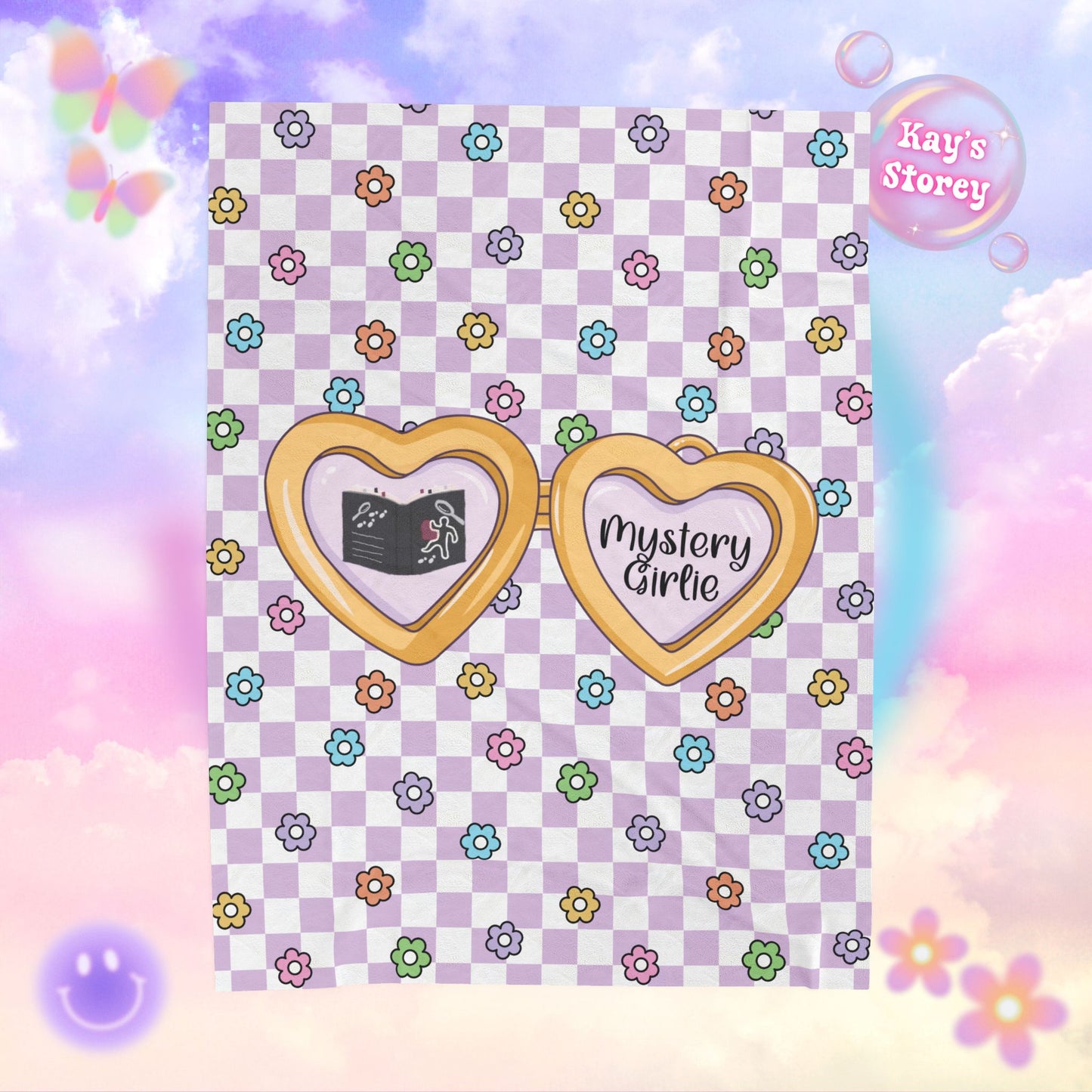 Purple Mystery Girlie Velveteen Plush Blanket