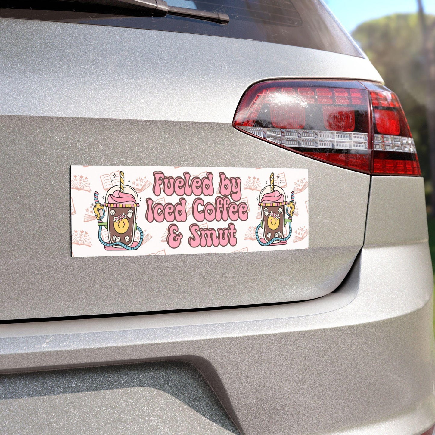 Fueled By Iced Coffee & Smut Car Magnet