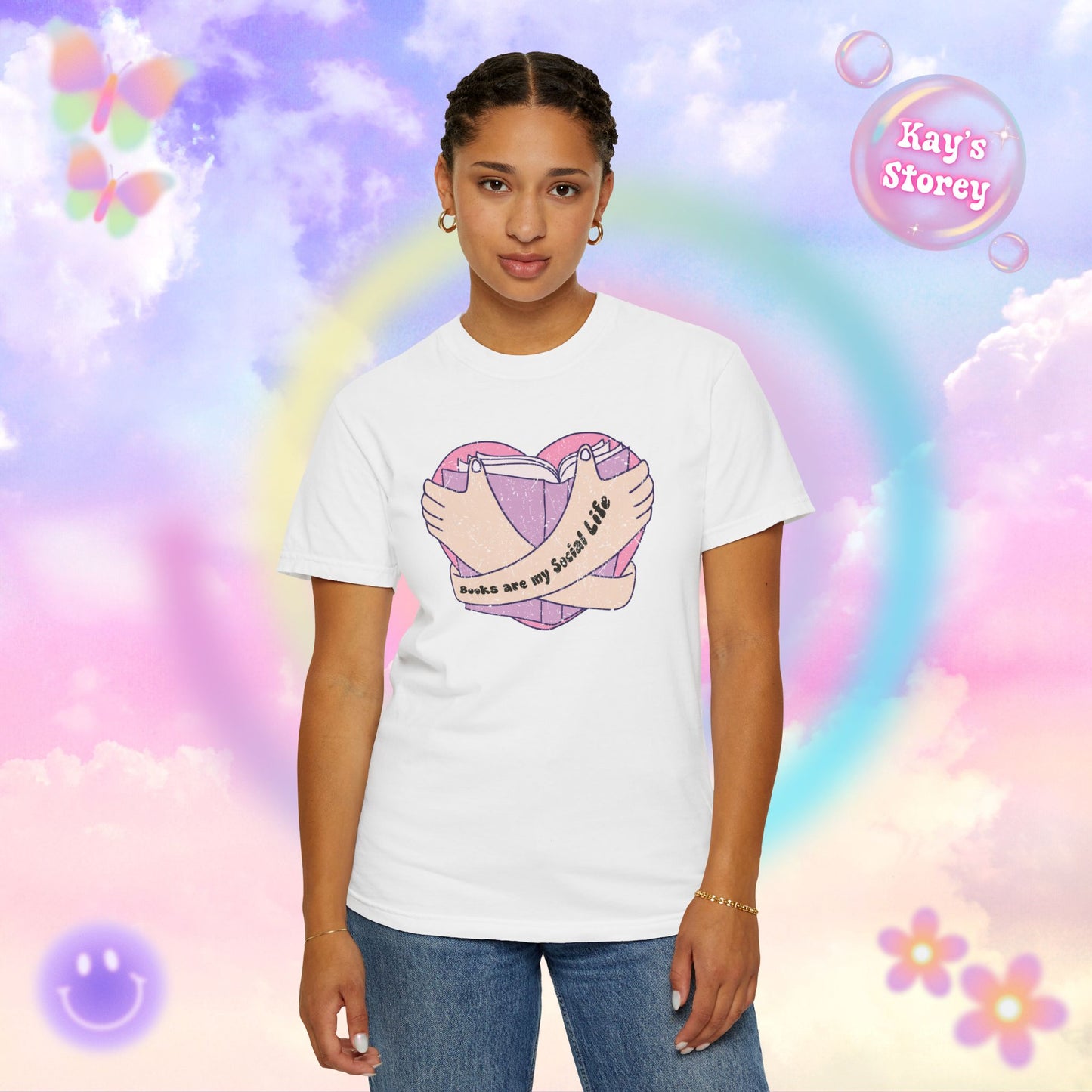Books Are My Social Life Comfort Colors T-Shirt
