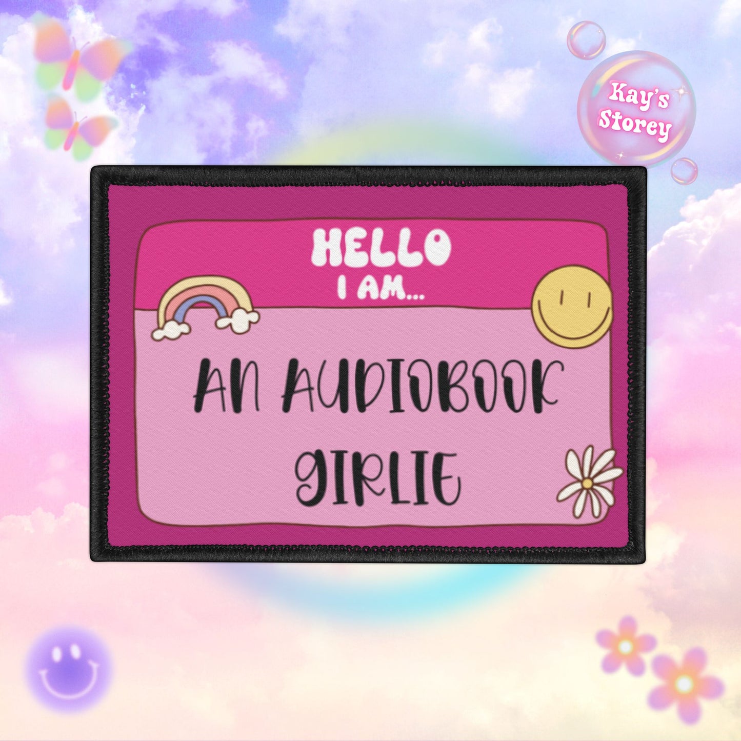 Audiobook Girlie Iron-On Patch