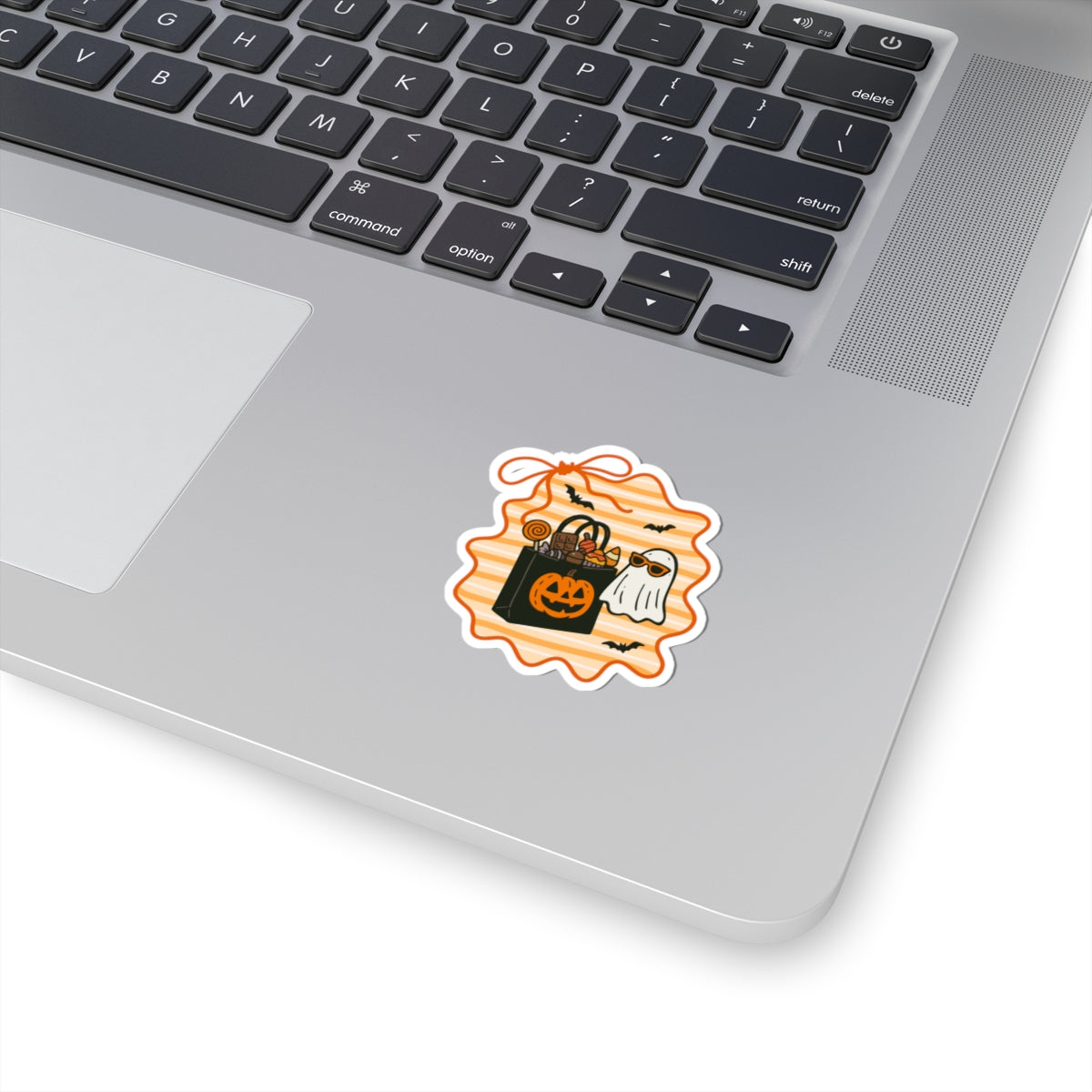 Ghostly Treats Sticker - Kiss-Cut Stickers, Halloween Sticker, Cute Ghost Design, Spooky Sticker, Decorative Sticker for Journals