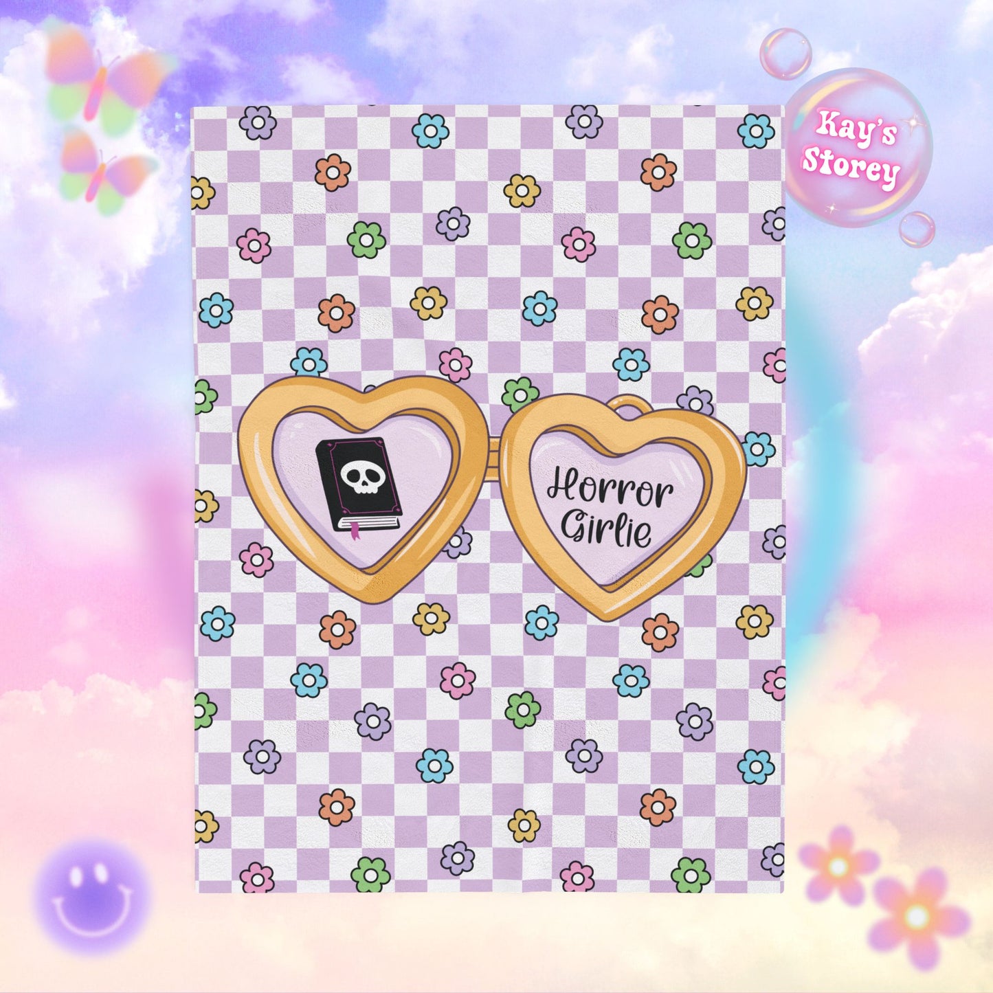 Purple Horror Girlie Velveteen Plush Blanket