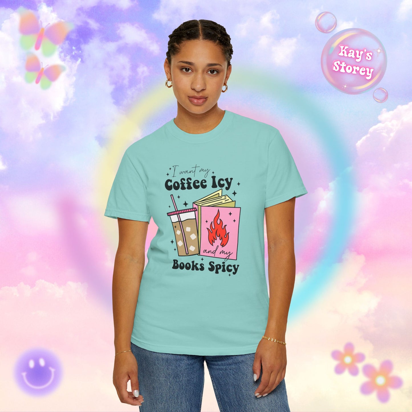 Coffee Icy Books Spicy Comfort Colors T-Shirt