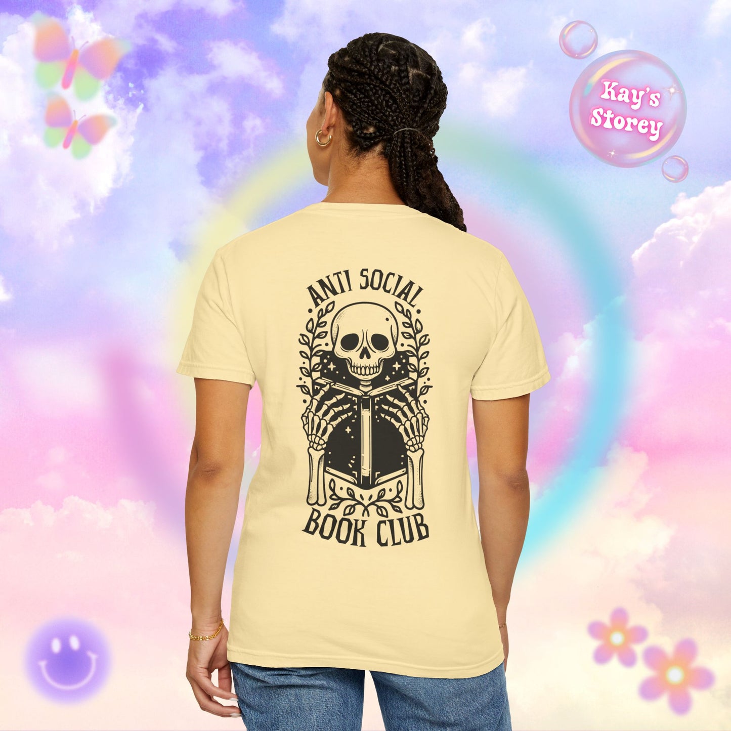 Skeleton Anti Social Comfort Colors T-Shirt