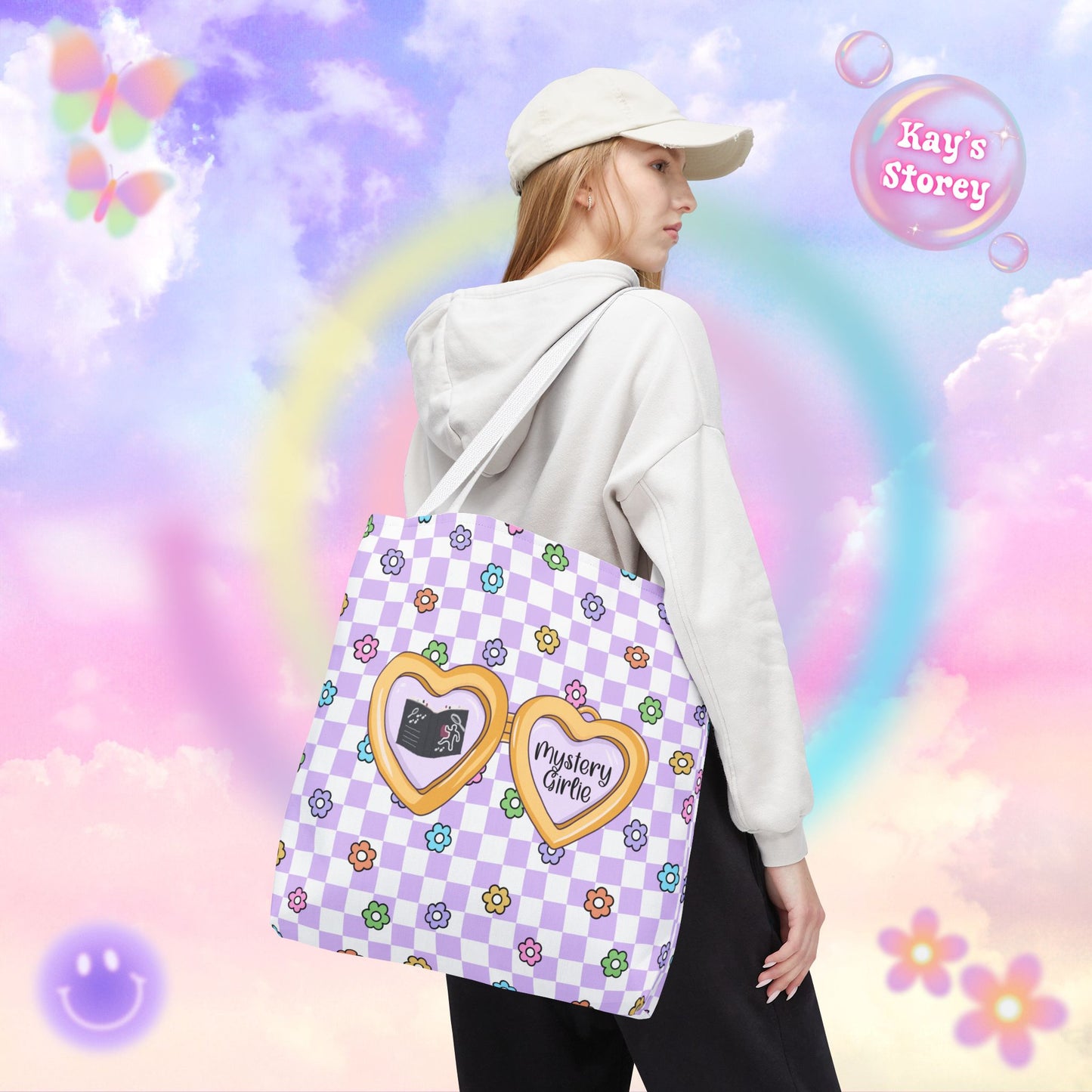 Purple Mystery Girlie Tote Bag