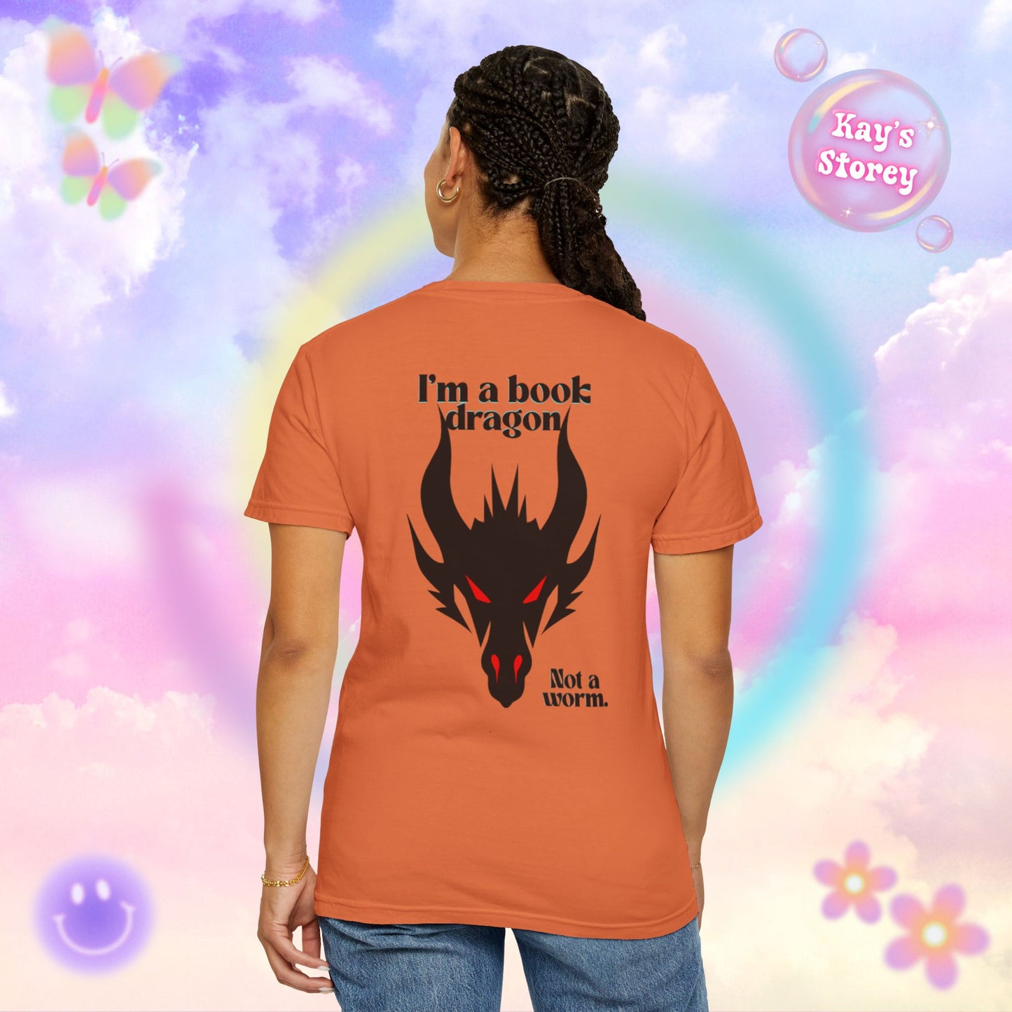 Book Dragon Red Comfort Colors T-Shirt