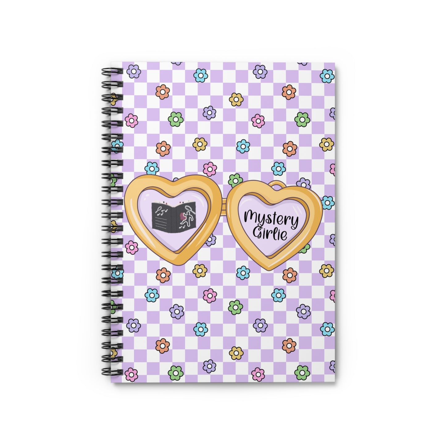 Purple Mystery Girlie Spiral Notebook - Ruled Line