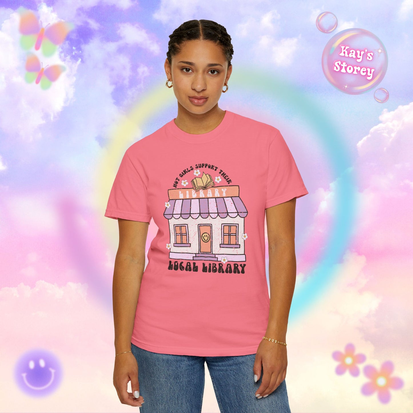 Hot Girls Support Their Local Library Comfort Colors T-Shirt