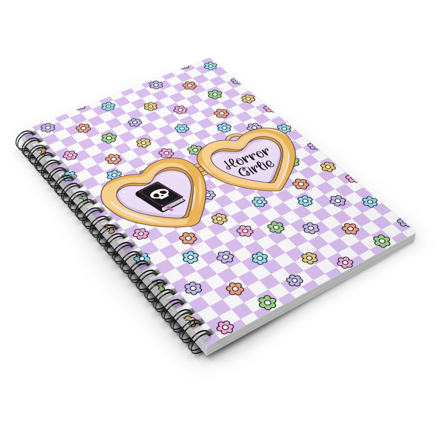 Purple Horror Girlie Spiral Notebook - Ruled Line