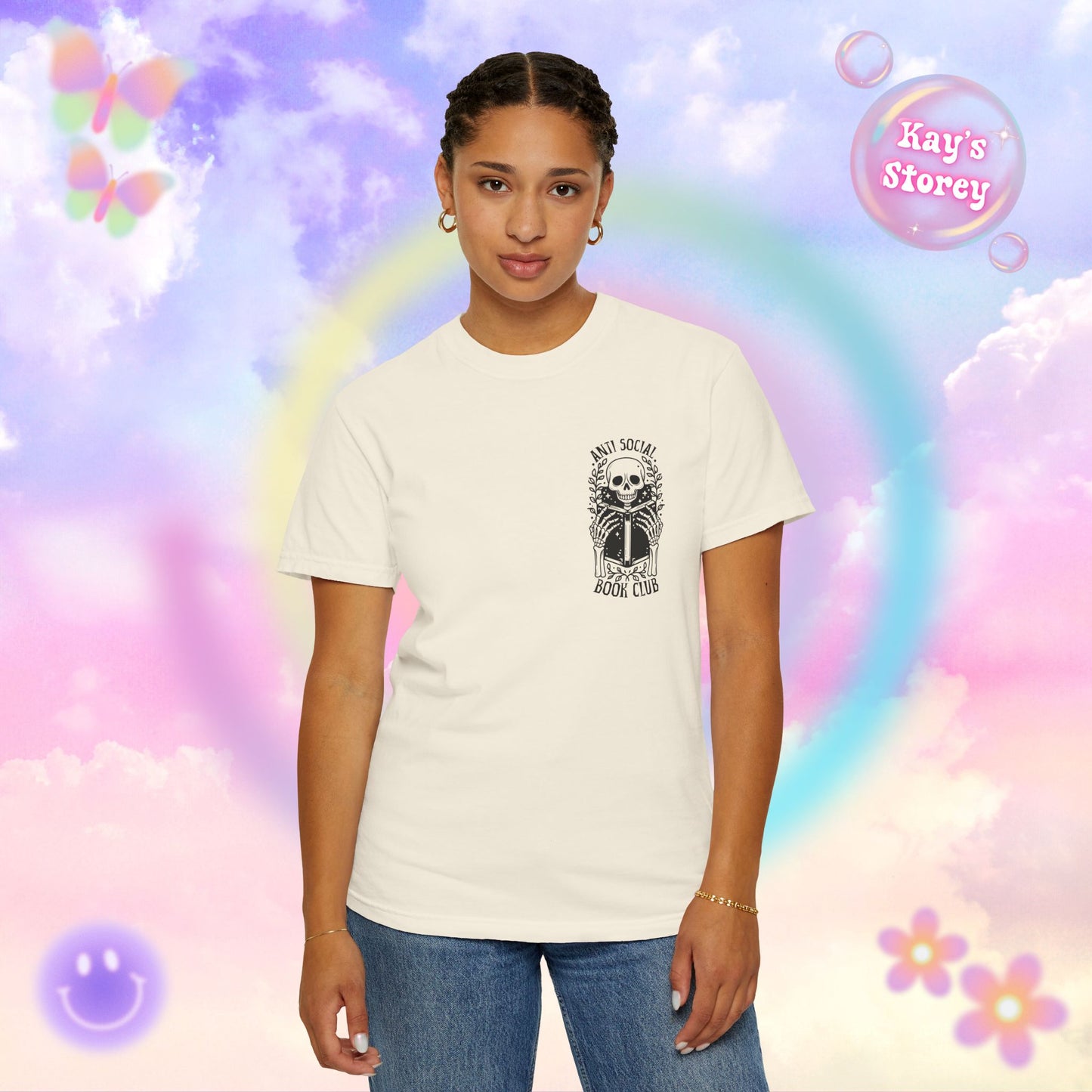 Skeleton Anti Social Comfort Colors T-Shirt