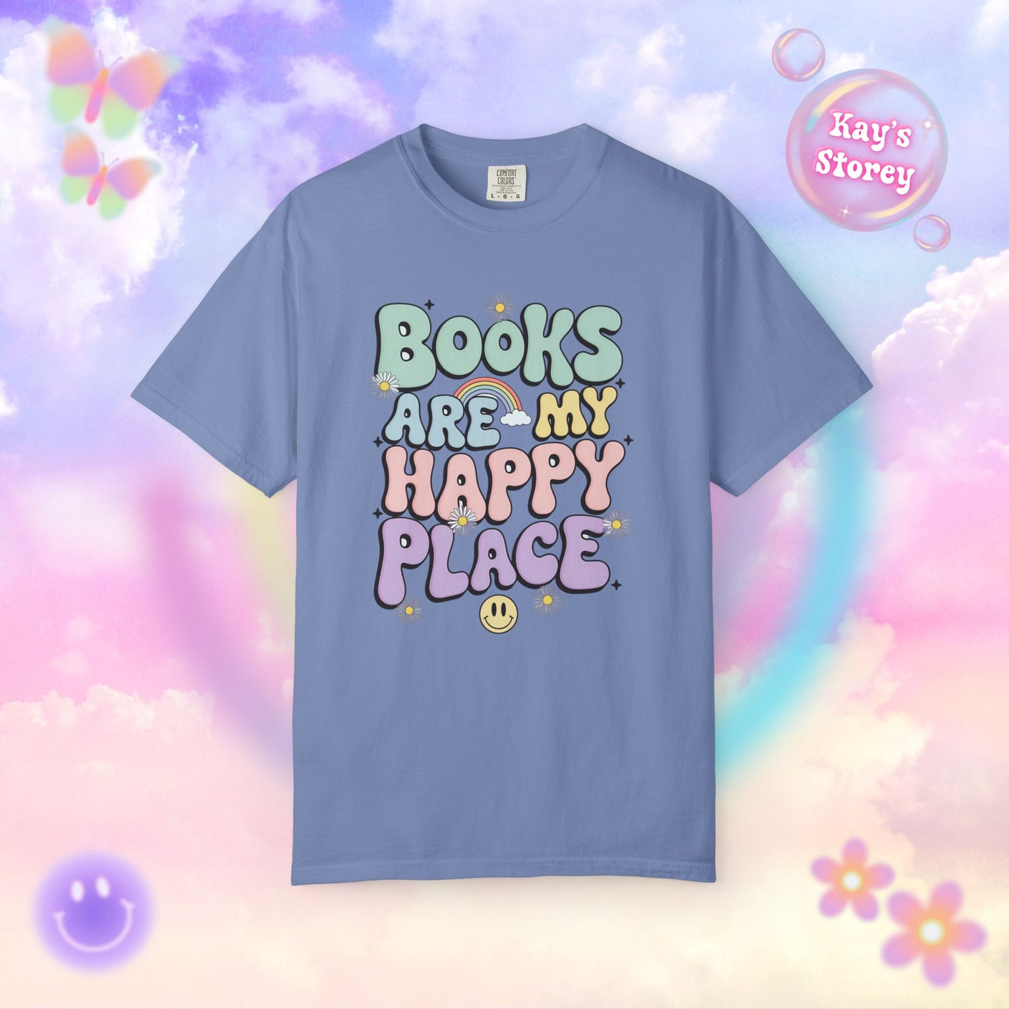 Books Are My Happy Place Comfort Colors T-Shirt