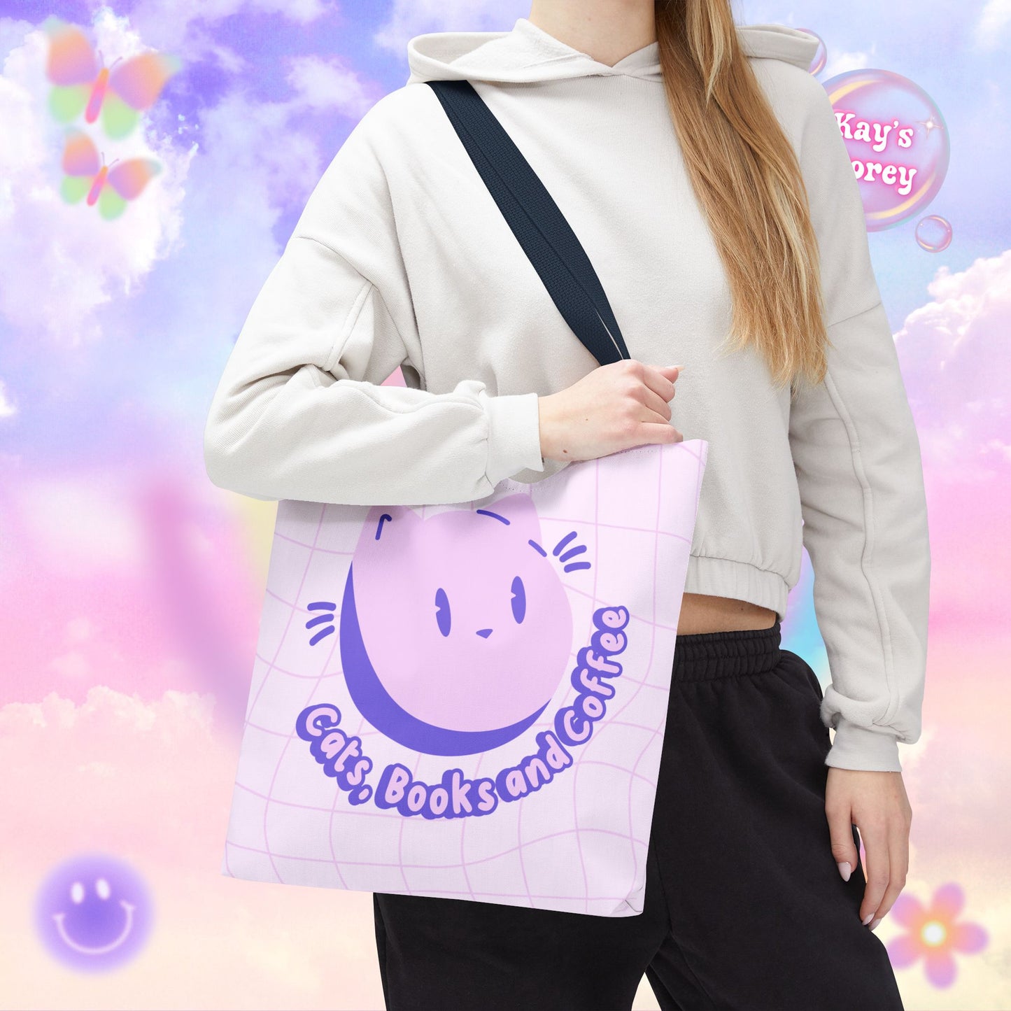 Cats, Books & Coffee Tote Bag