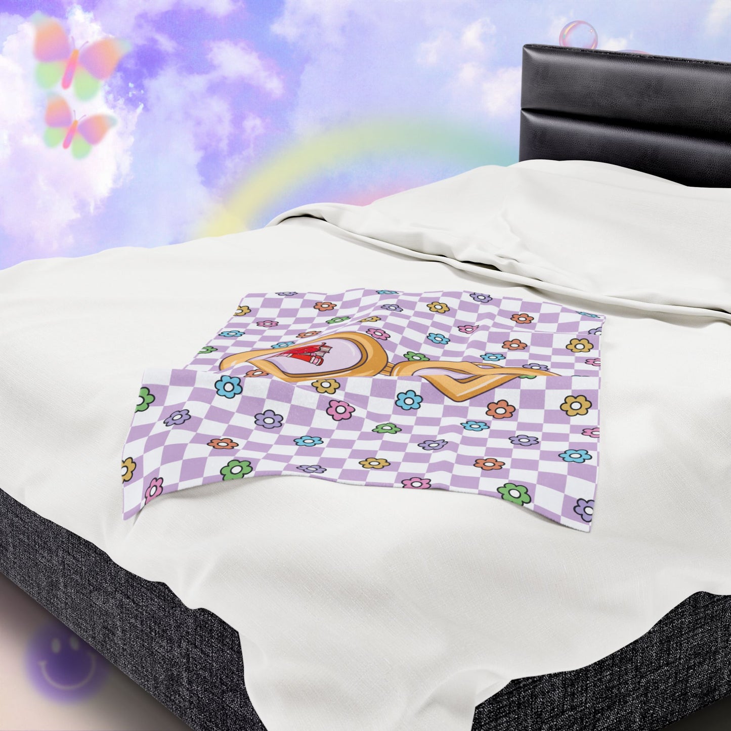 Purple Smut Girlie Velveteen Plush Blanket