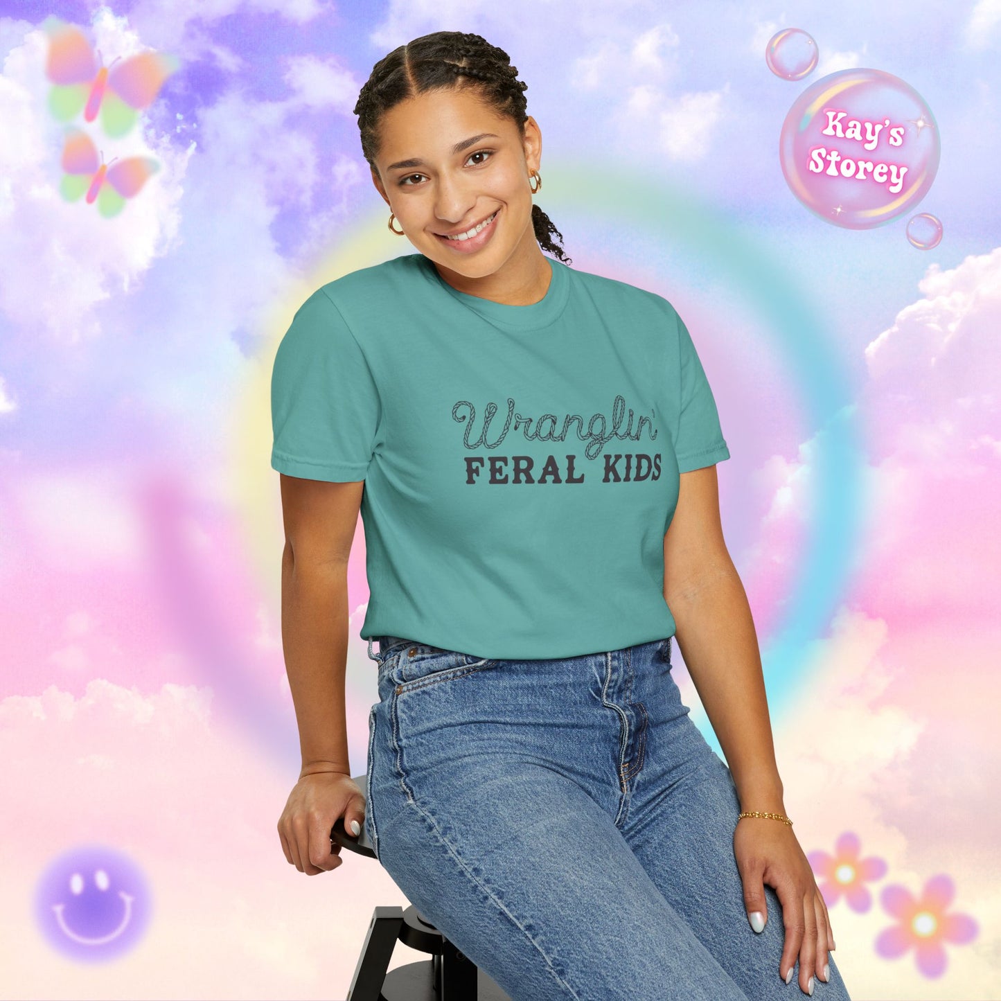 Wranglin' Feral Kids Comfort Colors T-Shirt