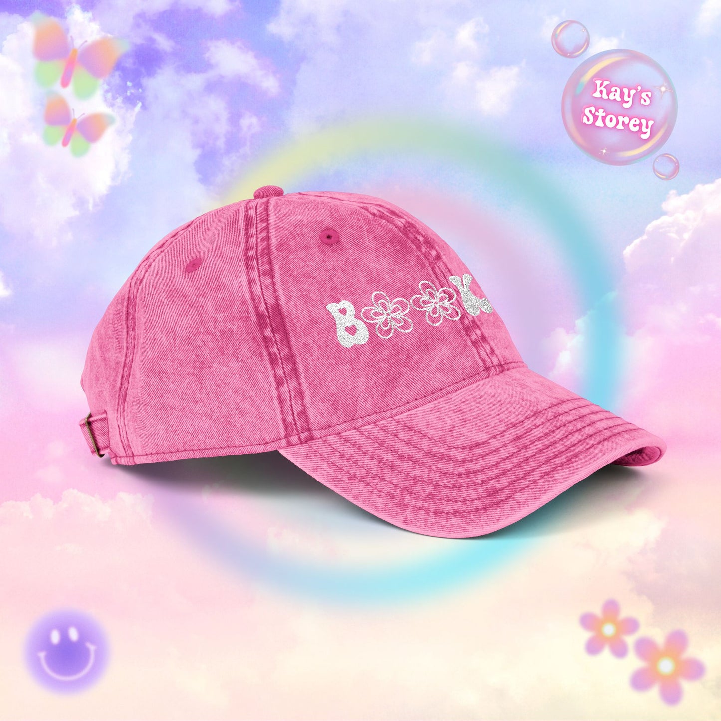 Bookish Embroidered Vintage Cap
