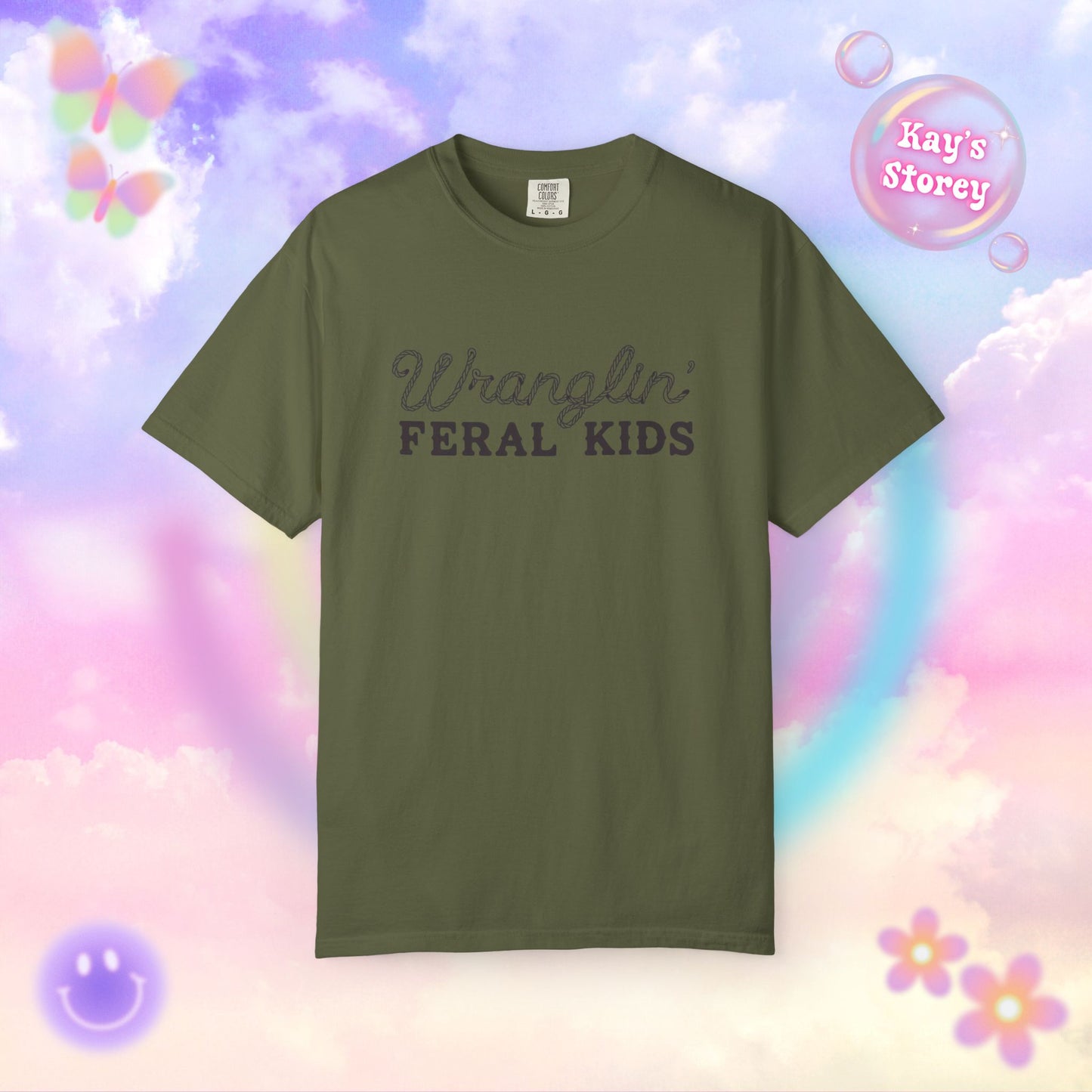 Wranglin' Feral Kids Comfort Colors T-Shirt