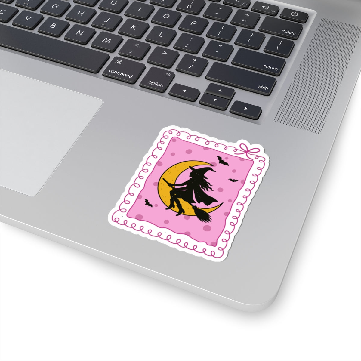 Witchy Night Sticker - Kiss-Cut Stickers, Halloween Sticker, Cute Witch Design, Spooky Sticker, Decorative Sticker for Journals