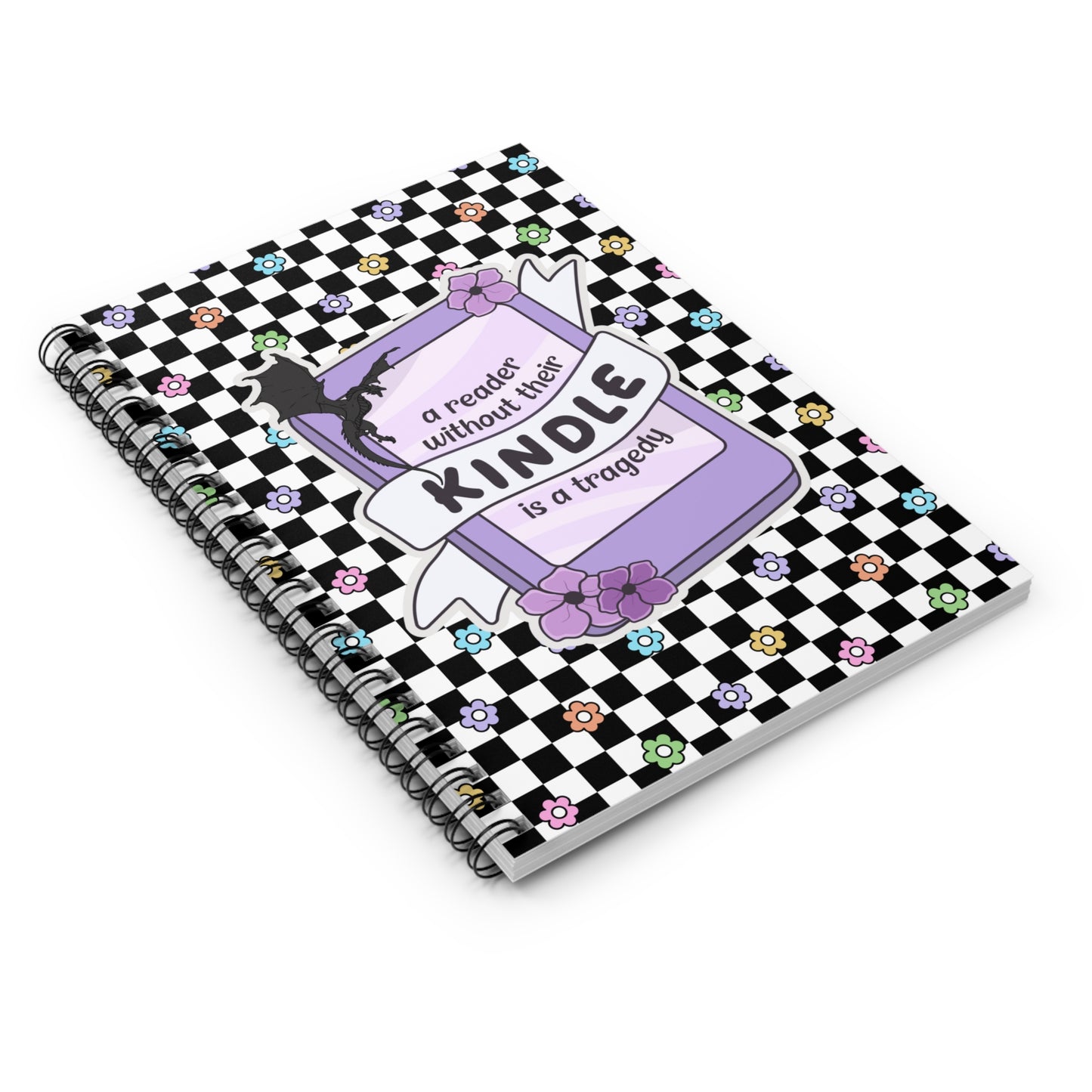 Reader Without Their Kindle Spiral Notebook - Ruled Line