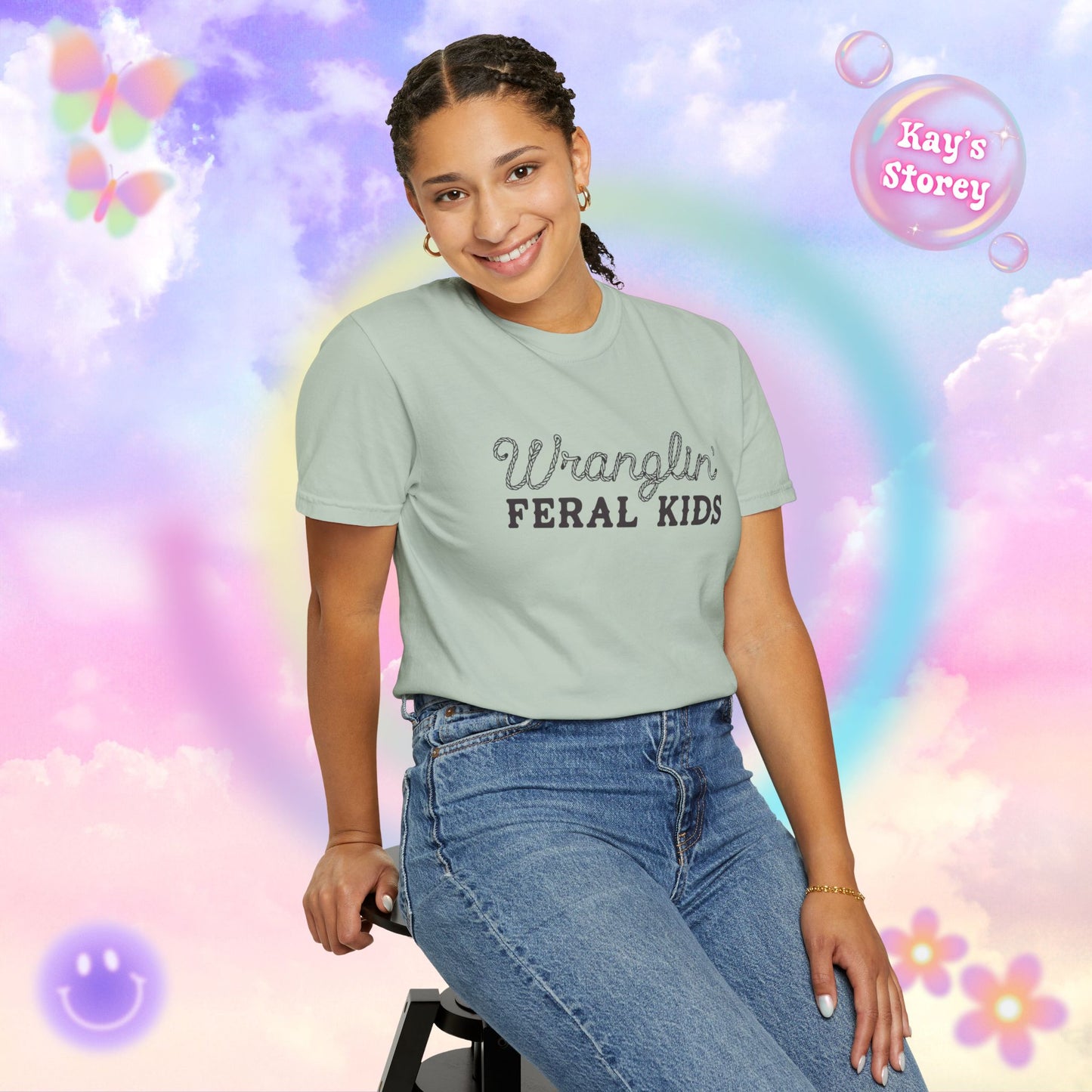 Wranglin' Feral Kids Comfort Colors T-Shirt