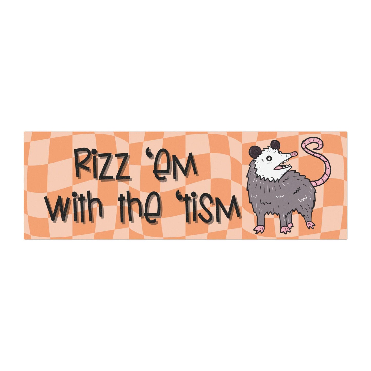 Opossum Rizz 'Em Car Magnet