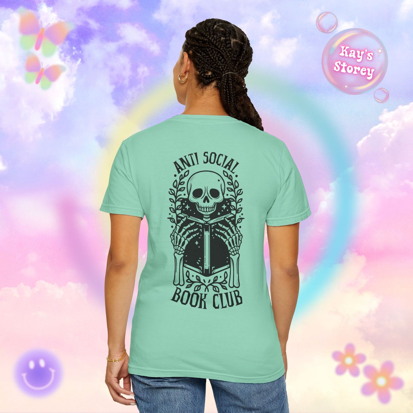 Skeleton Anti Social Comfort Colors T-Shirt