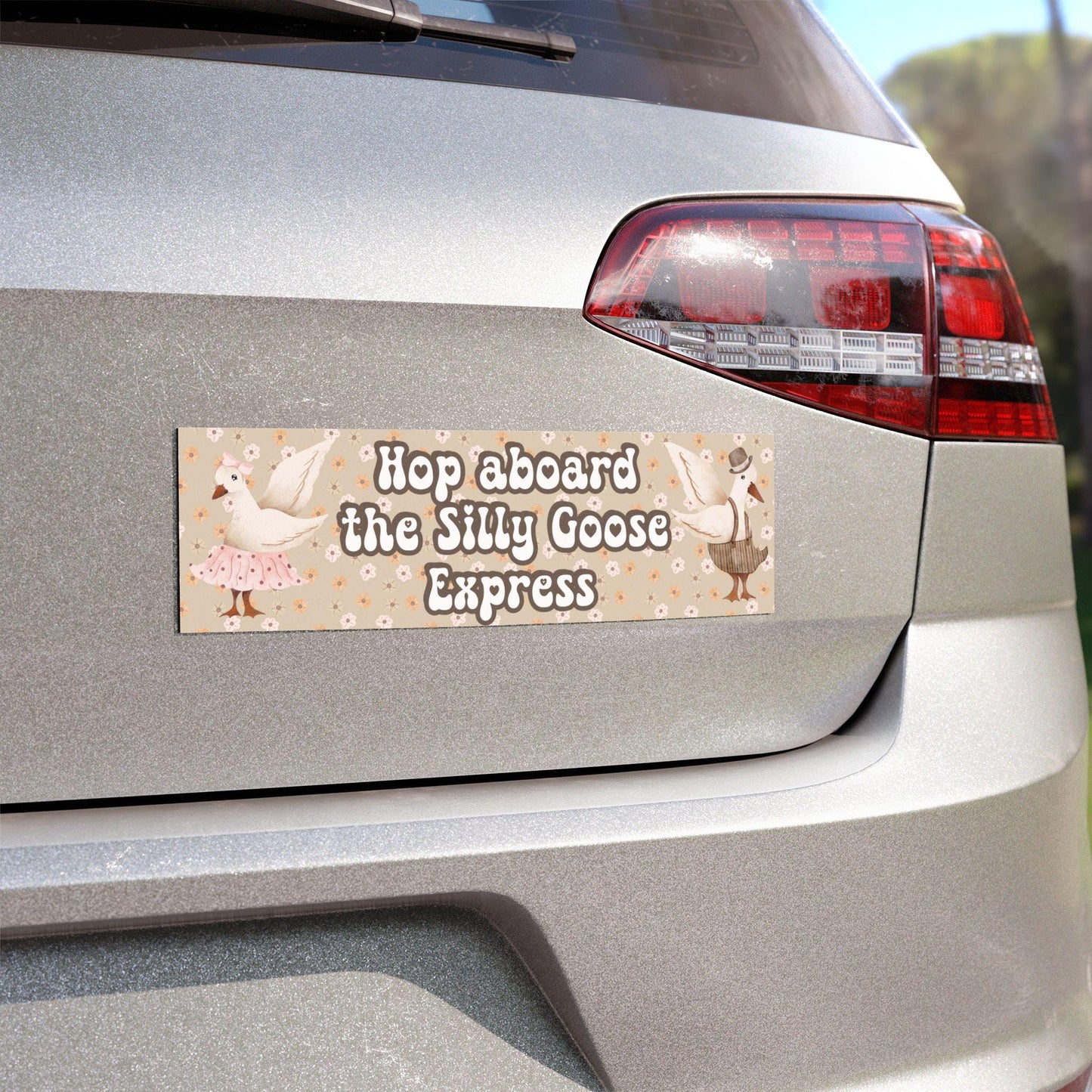 Silly Goose Express Car Magnet