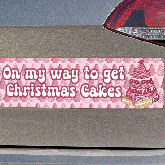 On My Way to get Christmas Cakes Car Magnet
