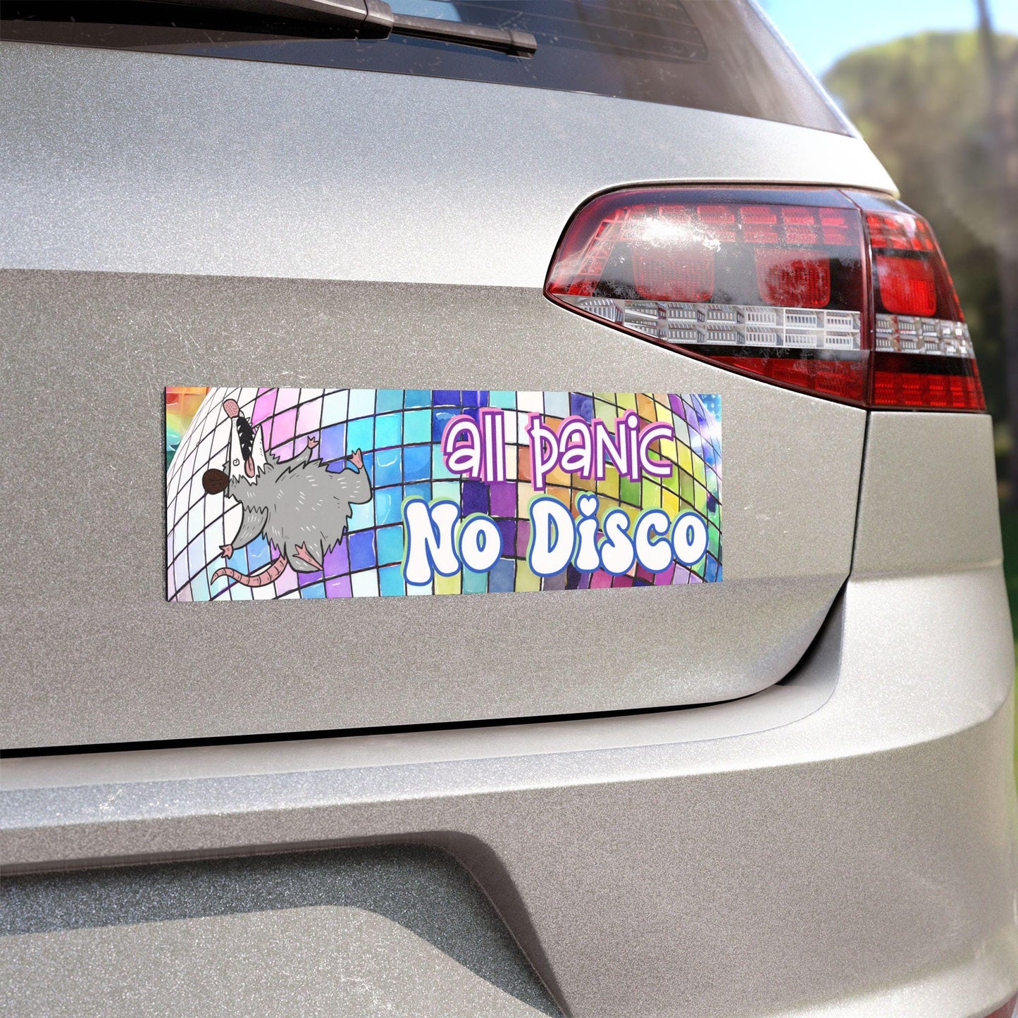 All Panic, No Disco Car Magnet