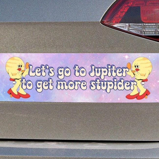 Let's Go To Jupiter Car Magnet