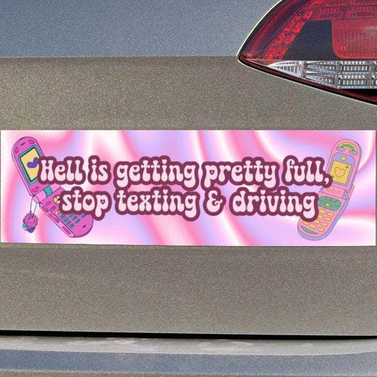 Stop Texting & Driving Car Magnet