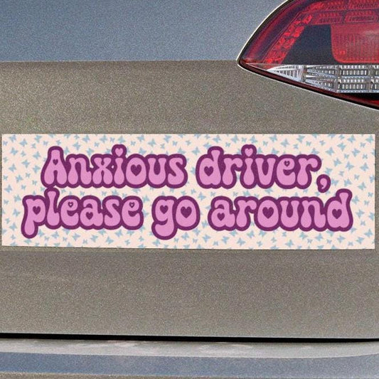 Anxious Driver Car Magnet