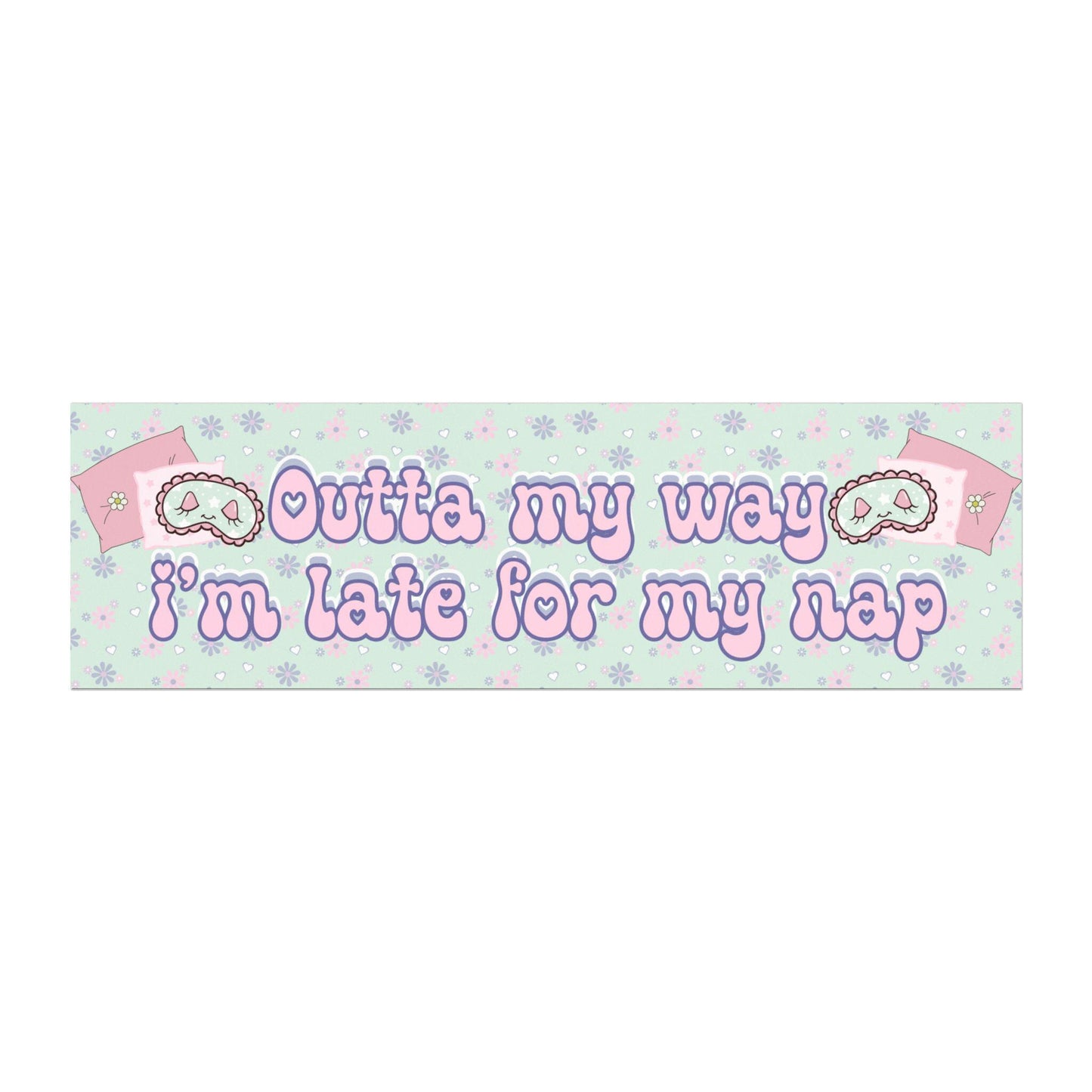 Late for My Nap Car Magnet