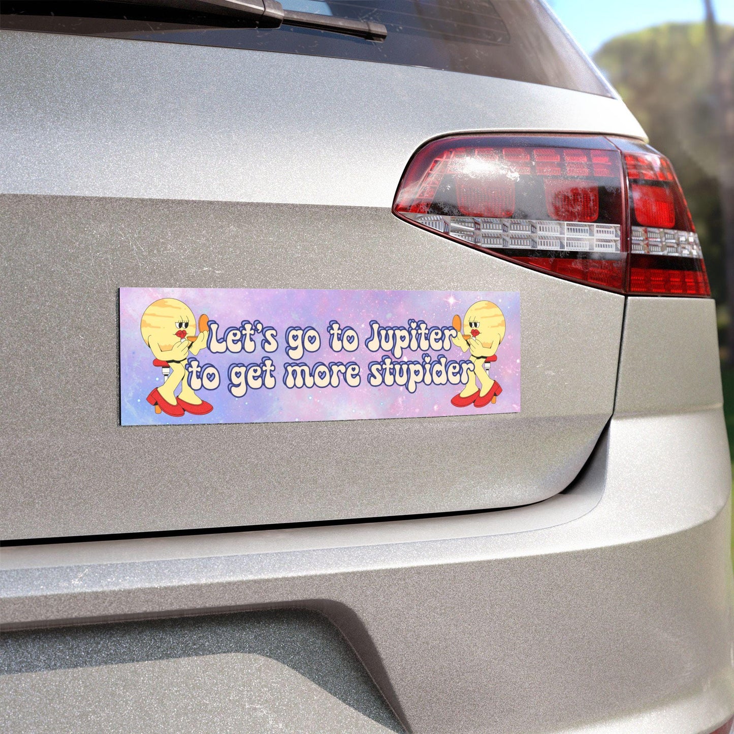 Let's Go To Jupiter Car Magnet
