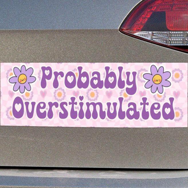 Probably Overstimulated Car Magnet