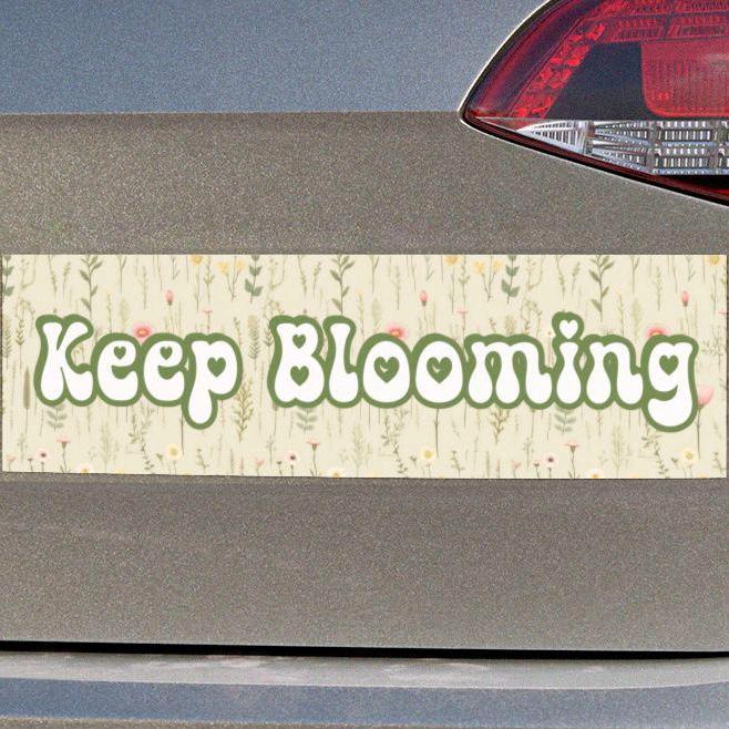 Keep Blooming Car Magnet