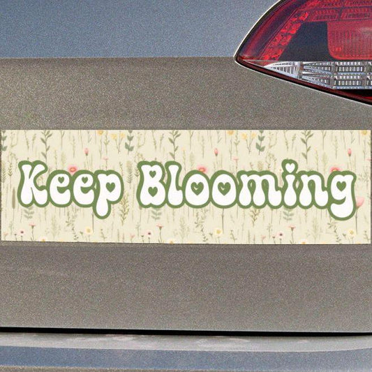 Keep Blooming Car Magnet