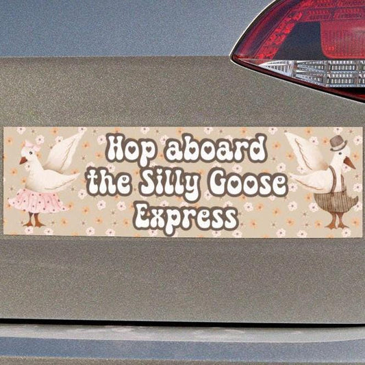Silly Goose Express Car Magnet