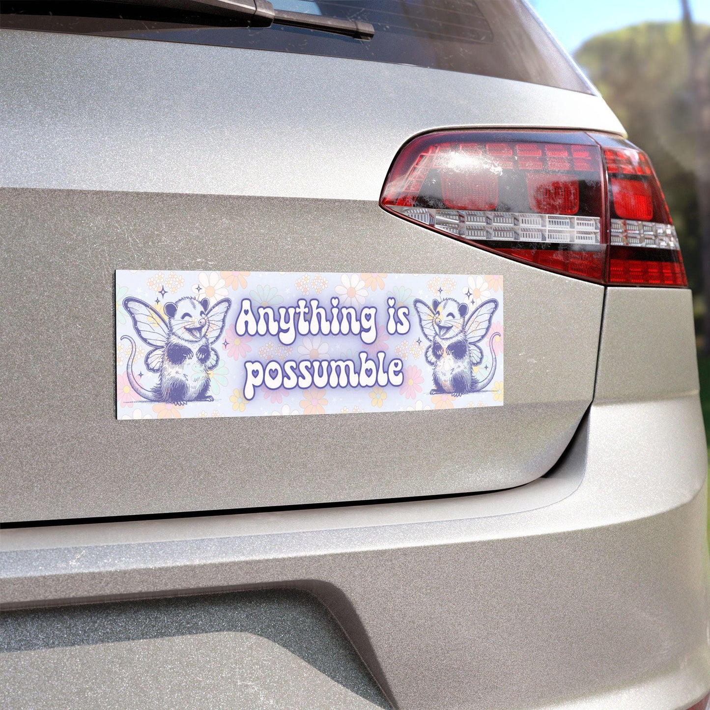 Anything is Possumble Car Magnet