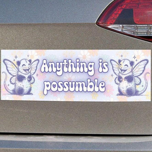 Anything is Possumble Car Magnet