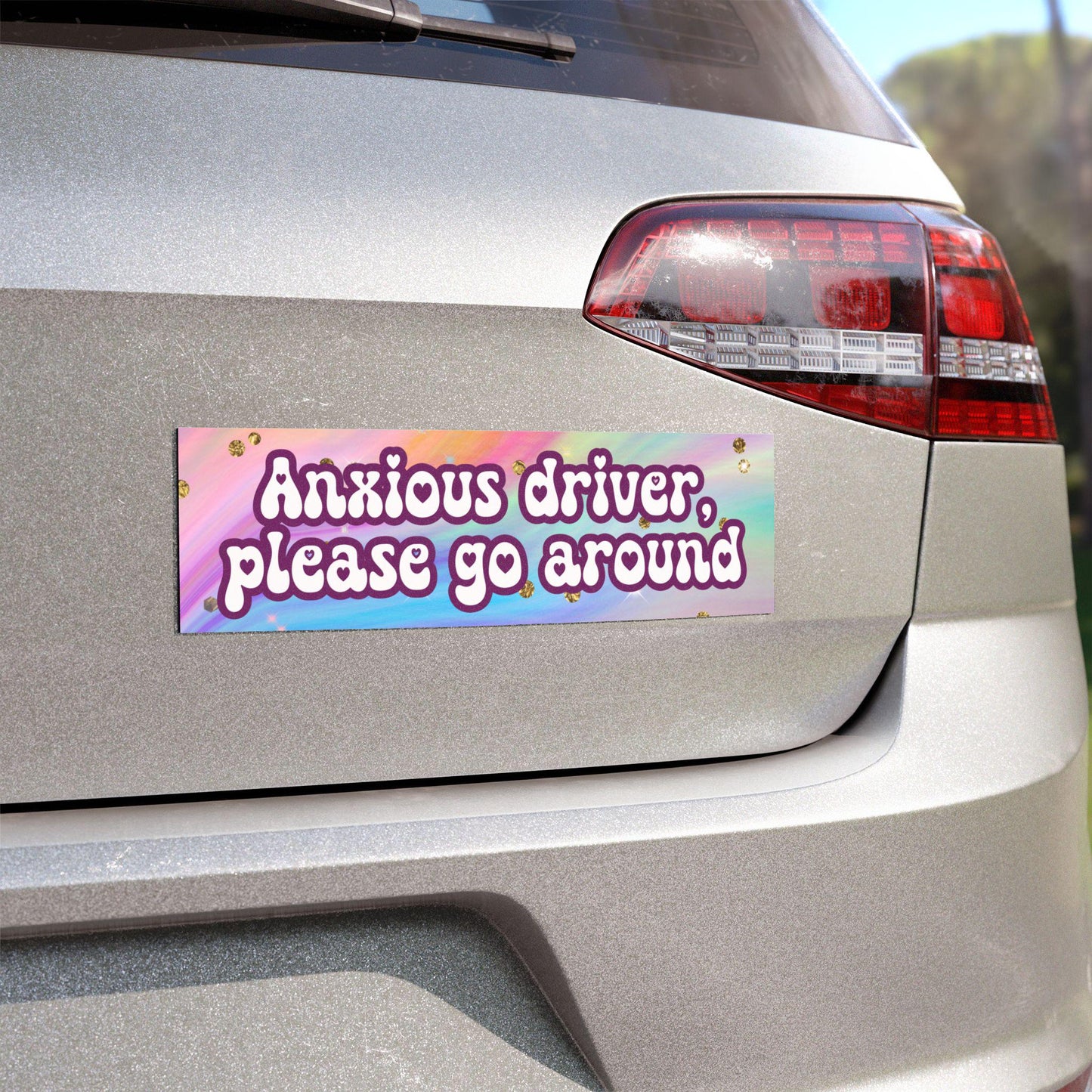 Anxious Driver Car Magnet
