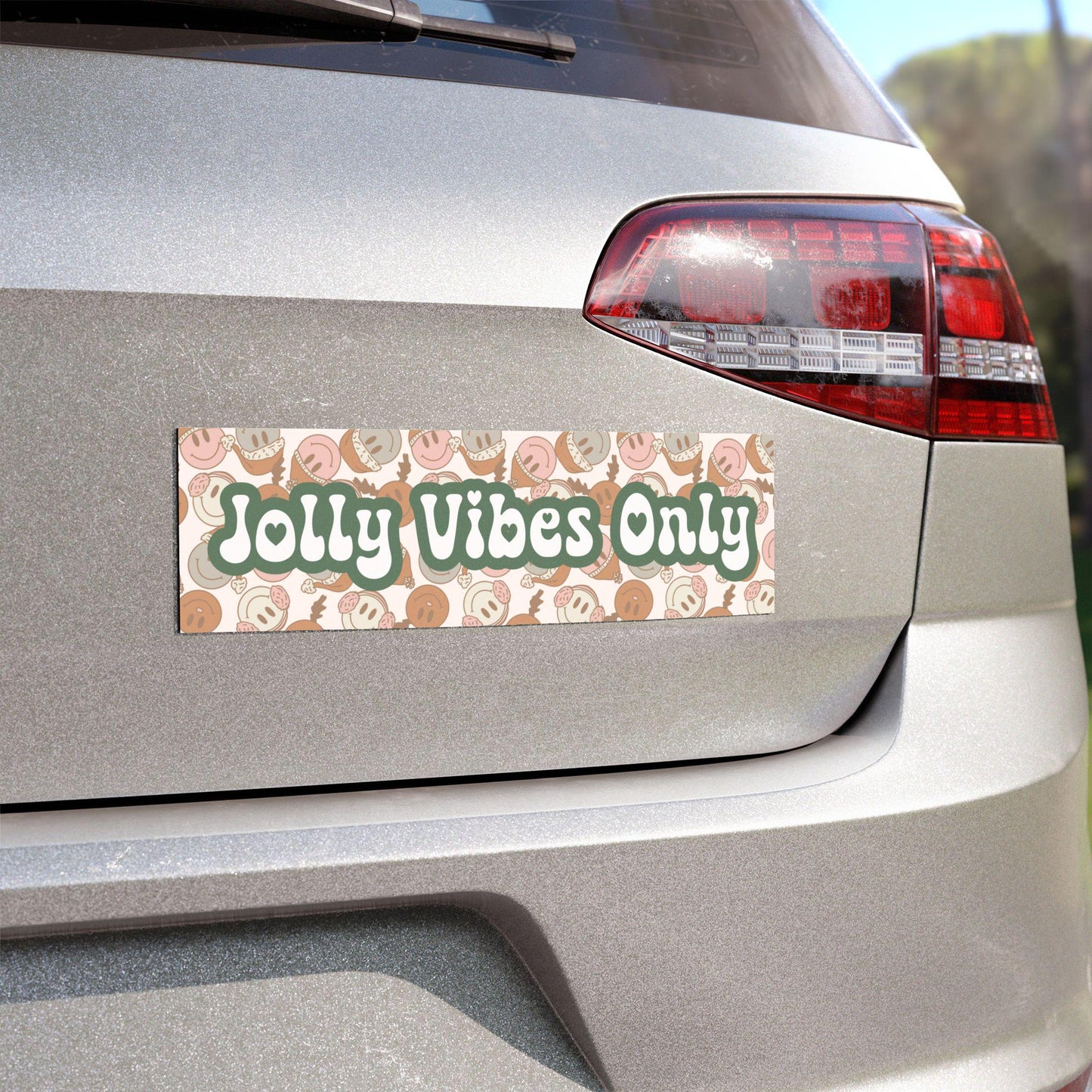 Jolly Vibes Only Car Magnet